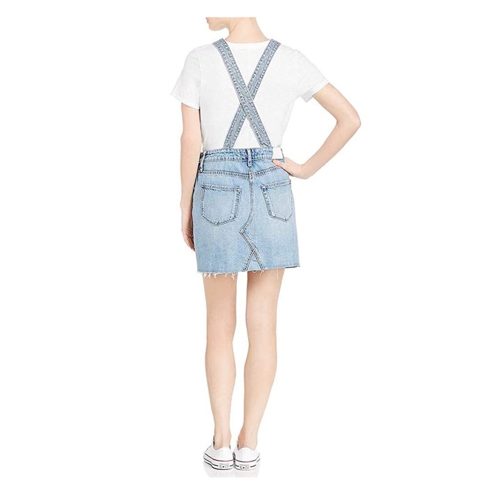 Paige - NWT Overall Denim Mini Dress - Picture 6 of 13
